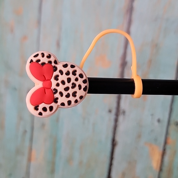 Other - Minnie Mouse Leopard Straw Topper